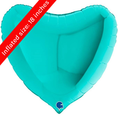 36" Tiffany Blue Heart Foil Balloon (1) 36" Tiffany Blue Heart Foil Balloon (1)
