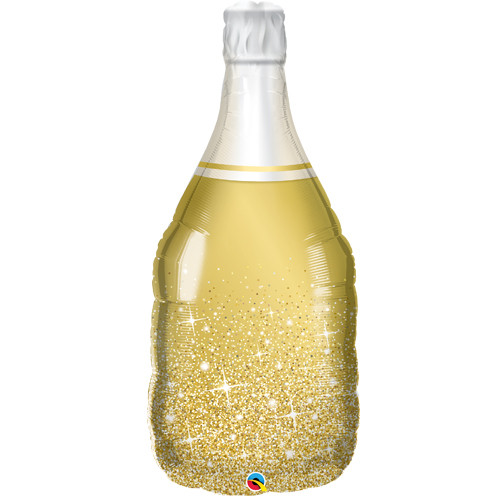 39 inch Golden Bubbly Wine Bottle Foil Balloon (1)