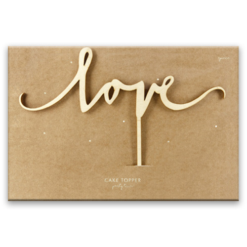 Wooden Love Cake Topper (1)