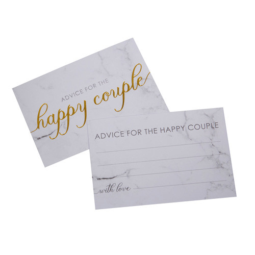 Scripted Marble Wedding Wishes Cards (25)