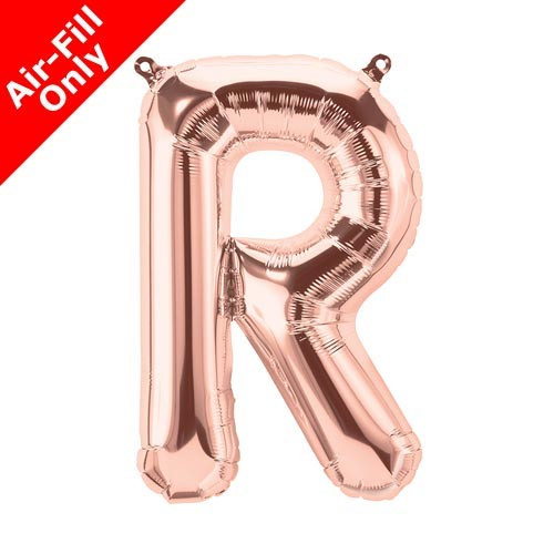 16 inch Rose Gold Letter R Foil Balloon (1)