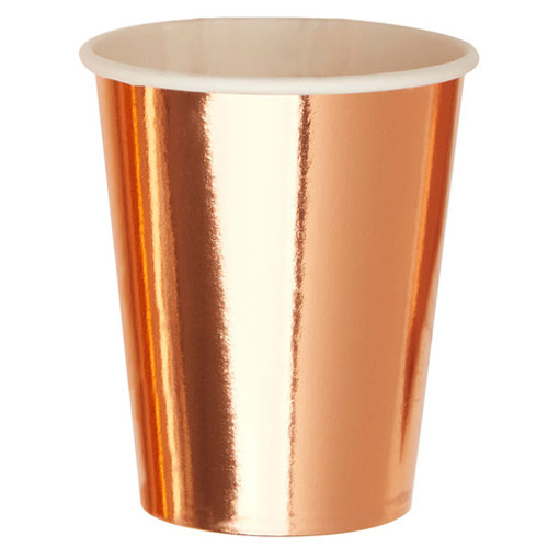 Rose Gold Foil Paper Cups (8)