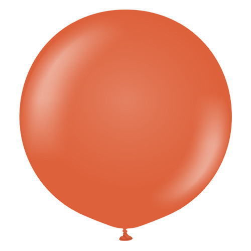 24" Retro Rust Orange Kalisan Latex Balloons (2)