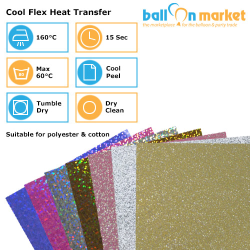 Gold Sparkle Cool Flex Clothing Vinyl - 230mm x 500mm (1 sheet)