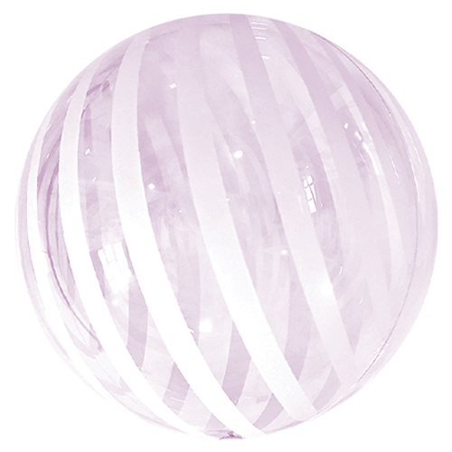 18" Purple Striped Clear Vortex Sphere Balloon (1)