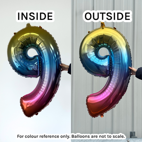 34 inch Rainbow Number 6 Foil Balloon (1)