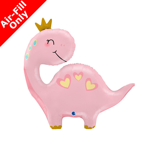 14 inch Pink Dino Foil Balloon (1) - UNPACKAGED