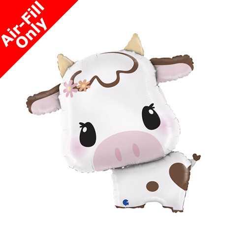 14 inch Cute Cow Foil Balloon (1) - UNPACKAGED