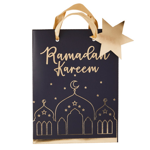 Ramadan Black & Gold Small Paper Gift Bags (5)