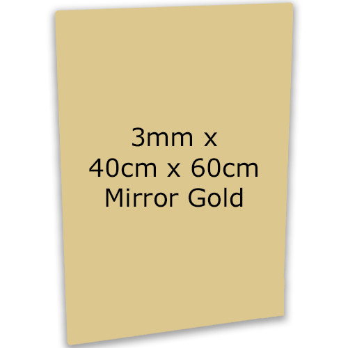 Mirror Gold Acrylic Plaque Sheet - 60cm x 40cm (no holes) (1)