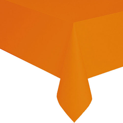 Pumpkin Orange Plastic Tablecover (1)