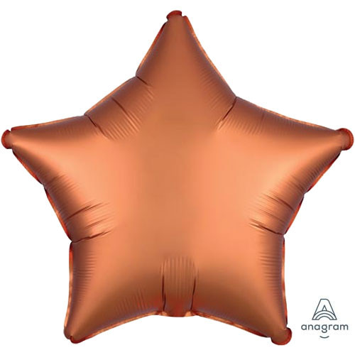 18" Amber Satin Star Foil Balloon (1) - UNPACKAGED