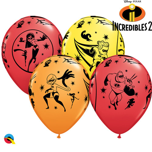 11 inch Incredibles 2 Assorted Latex Balloons (25)