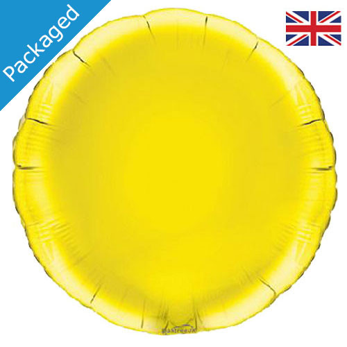 18" Yellow Round Foil Balloon (1)