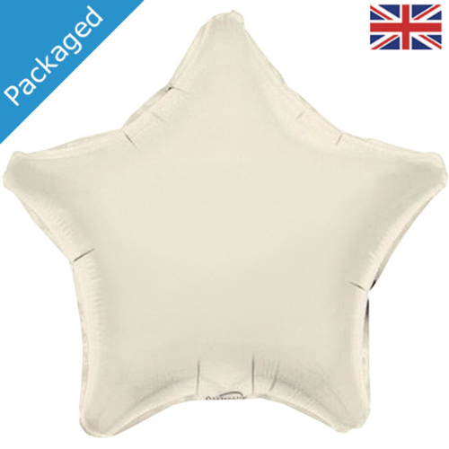 19" Ivory Star Foil Balloon (1)