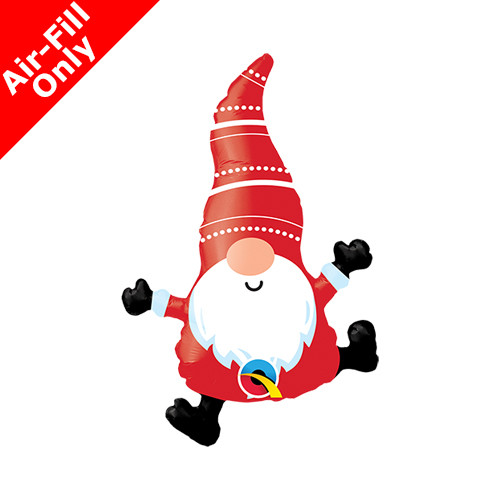 14 inch Christmas Gnome Foil Balloon (1) - UNPACKAGED
