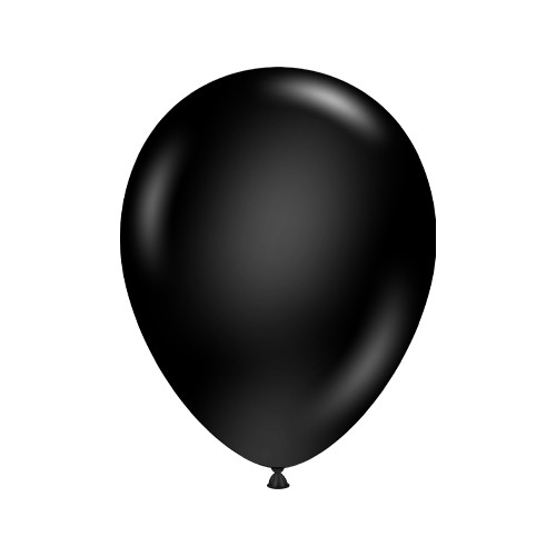 5" Black Tuftex Latex Balloons (50)