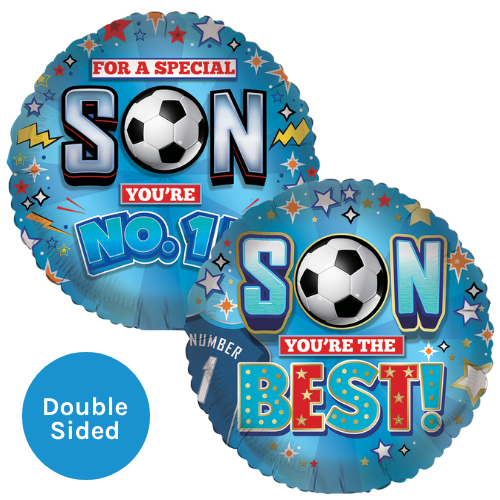 An 18 inch For A Special Son Foil Balloon, manufactured by Sensations.