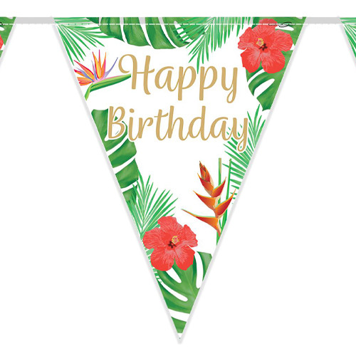 Happy Birthday Tropical Bunting - 3.9m (1)