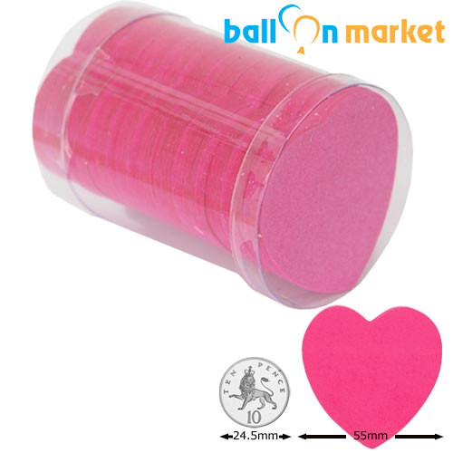 55mm Fuchsia Heart Tissue Paper Confetti (100g)