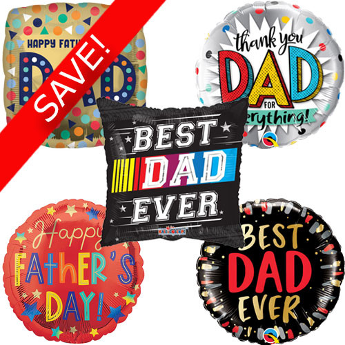 18 inch Father's Day Foil Pack 1 (25 Balloons)