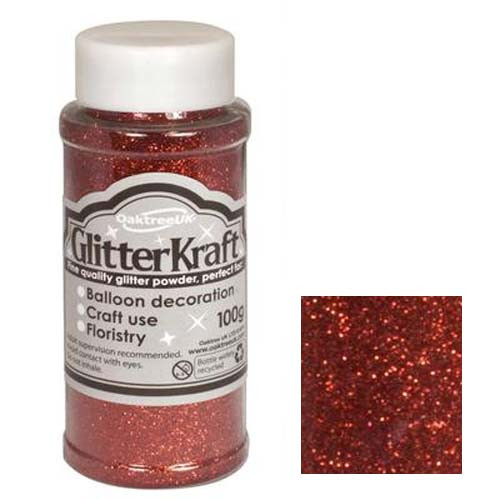 Red GlitterKraft Crafting Powder (100g)