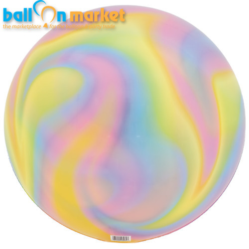 A true-to-life image of a 22 inch Iridescent Swirls Bubble Balloon!