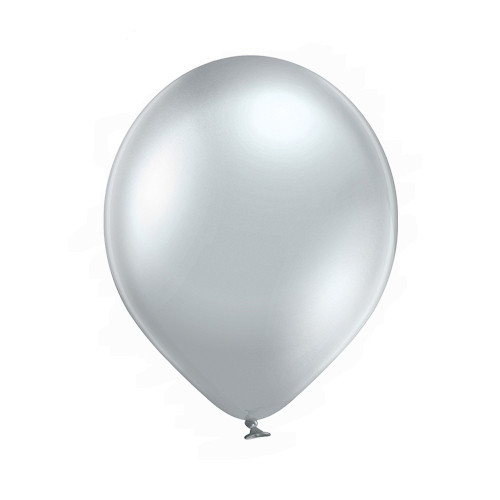 5" Glossy Silver Belbal Latex Balloons (100)