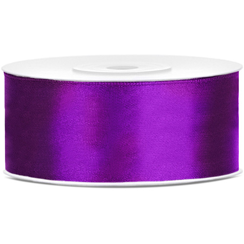 Purple Satin Ribbon - 25mm x 25m (1)