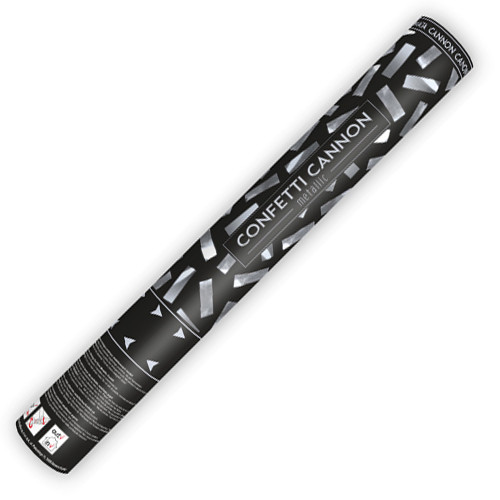 Metallic Silver Confetti Cannon - 40cm (1) Metallic Silver Confetti Cannon - 40cm (1)
