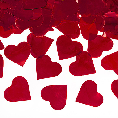 Metallic Love Hearts Confetti Cannon - 40cm (1)