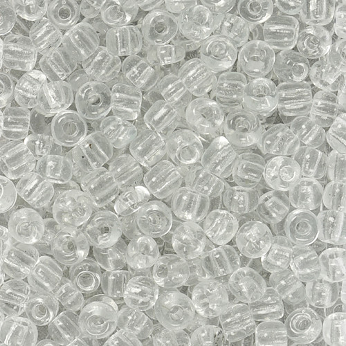 4mm Clear Seed Beads - 25g (1)