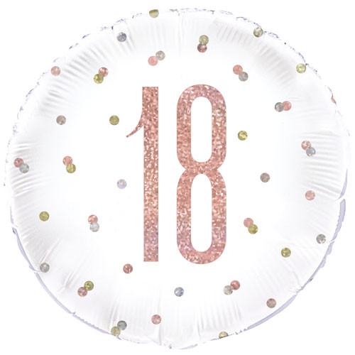 18 inch 18th Birthday Glitz Rose Gold Foil Balloon (1)