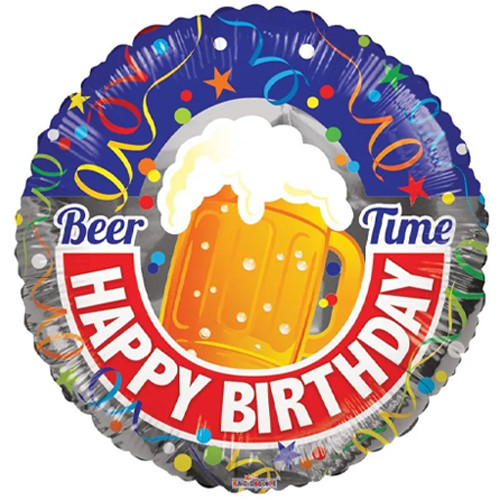 18 inch Happy Birthday Beer Foil Balloon (1)