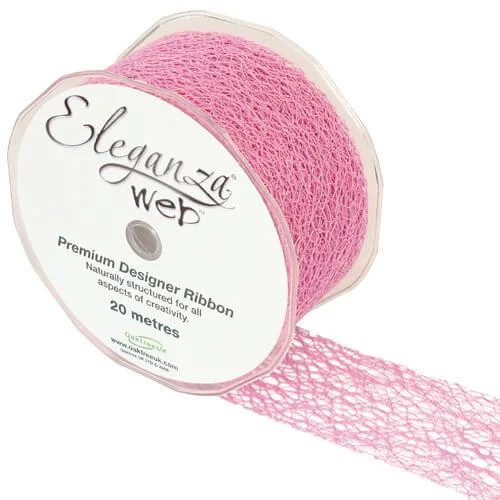 Fashion Pink Web Ribbon - 50mm x 20m (1)