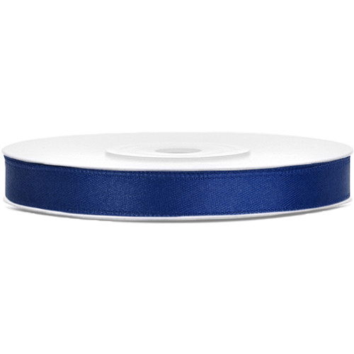 Navy Blue Satin Ribbon - 6mm x 25m (1)