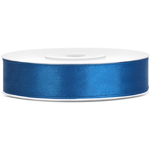 Blue Satin Ribbon - 12mm x 25m (1)