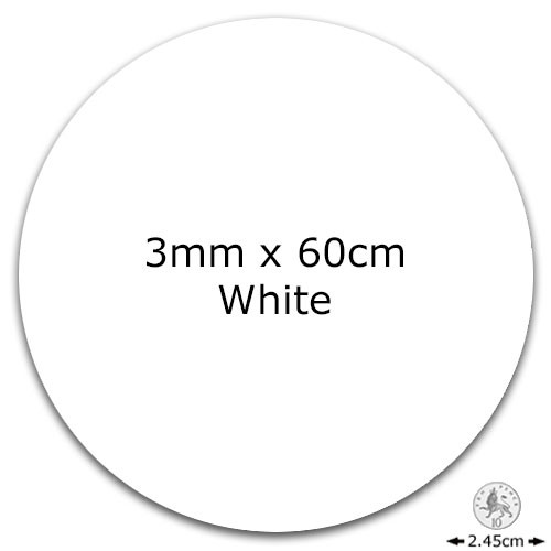 A 60cm white acrylic disc manufactured by Nancy Loves Wholesale