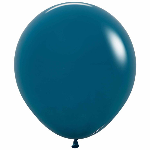 An 18" Deep Teal latex balloon, manufactured by Sempertex.