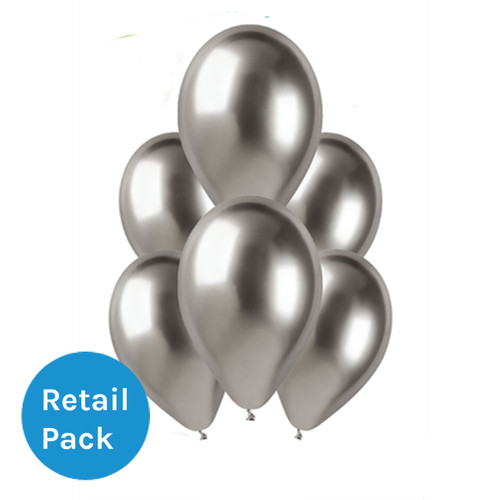 Silver coloured balloons manufactured by Gemar