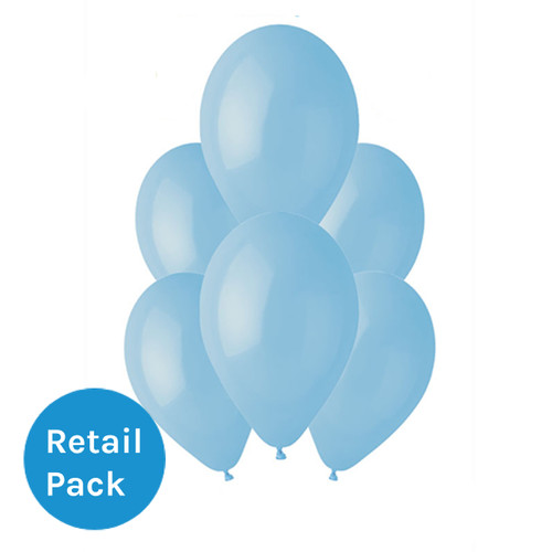 Baby blue coloured latex balloons manufactured by Gemar