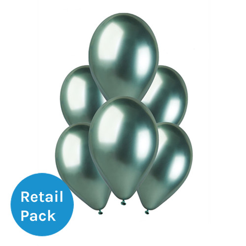 Green latex balloons manufactured by Gemar