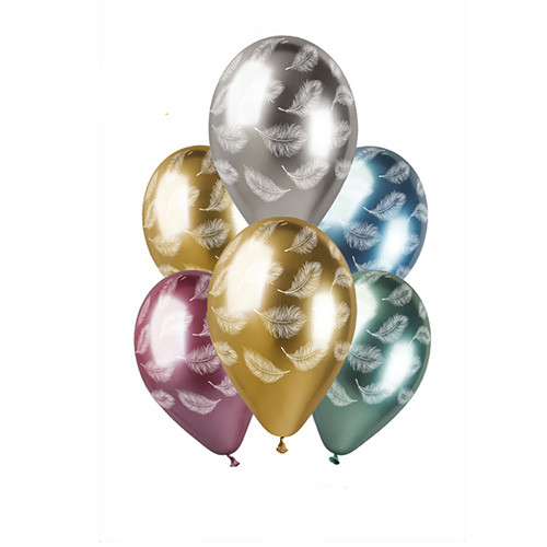 metallic flower latex balloons