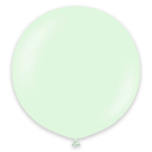 A 24" Macaron Pale Green Kalisan Latex Balloon manufactured by Kalisan!