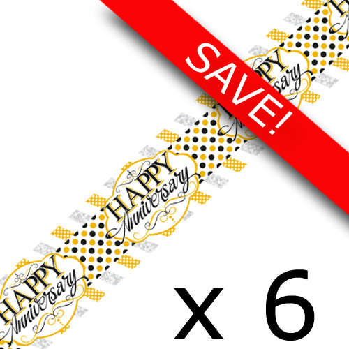 Pack of 6 Happy Anniversary Banner - 2.6m