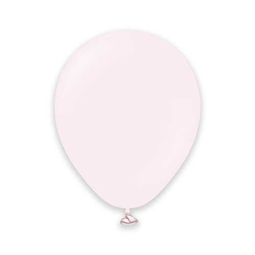 A 5" Macaron Pale Pink Kalisan Latex Balloon manufactured by Kalisan!
