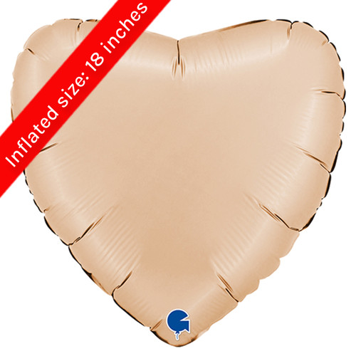 Grabo nude 22 inch foil heart