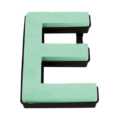 A Letter E Floral Foam Shape with Naylorbase backing!
