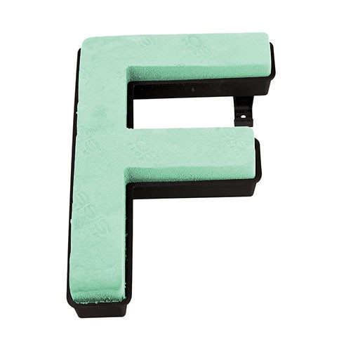 A Letter F Floral Foam Shape with Naylorbase backing!