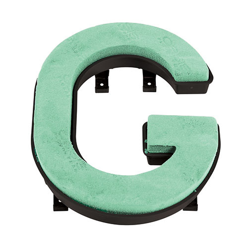 A Letter G Floral Foam Shape with Naylorbase backing!